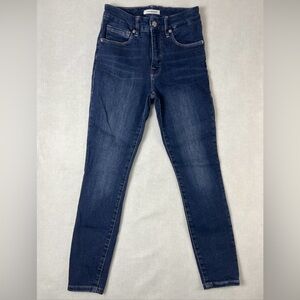 Good American Women’s Sz 2/26 Good Legs Crop Skinny Jeans‎ Stretch Mid Rise